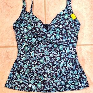 New Women's Lands End Tankini Swim Suit Top, Size 12
